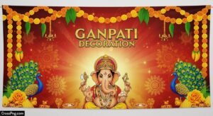 Ganpati decoration banner background image 3