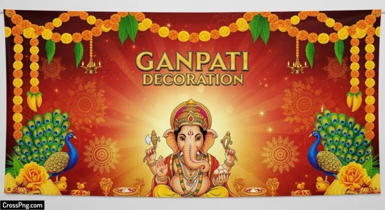 Ganpati decoration banner background image 3