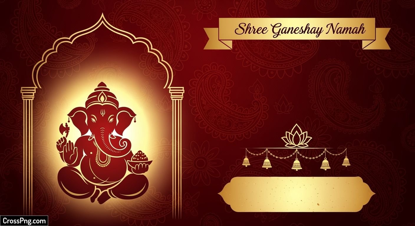 Ganpati invitation background hd image