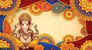 Ganpati invitation background hd image 2