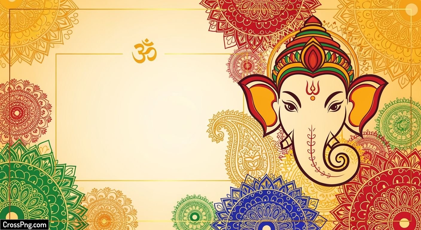 Ganpati invitation background image