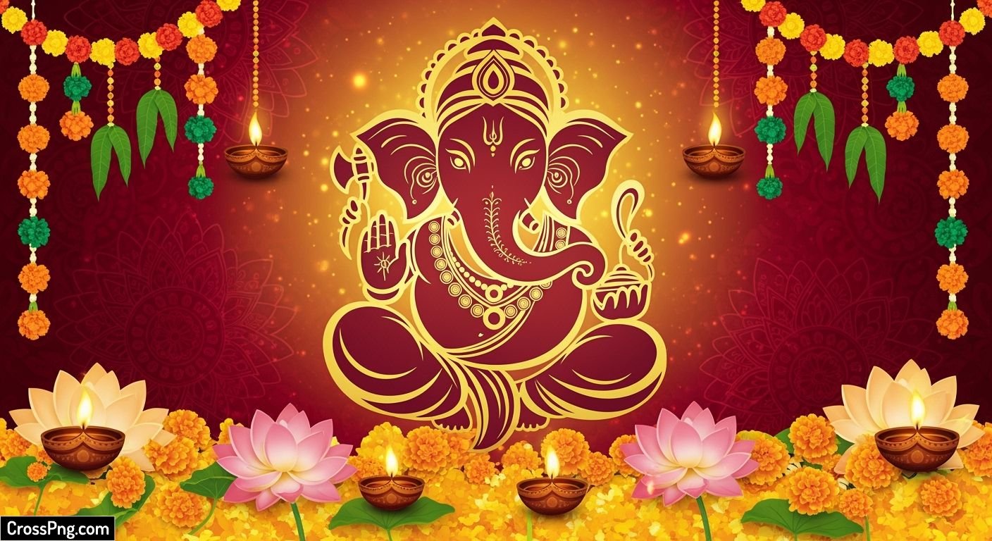 Ganpati invitation background image