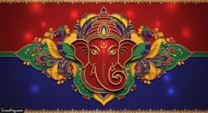 Ganpati invitation card background image 2