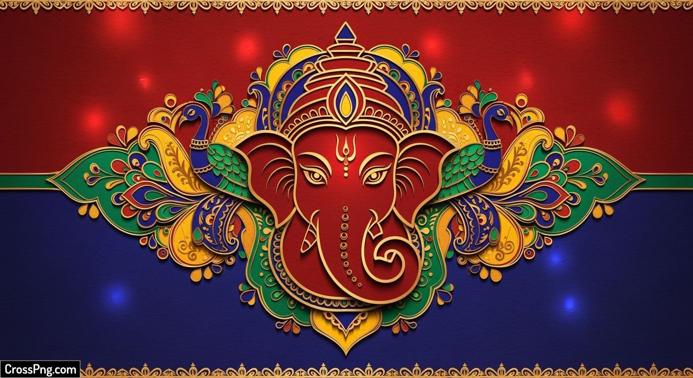 Ganpati invitation card background image 2
