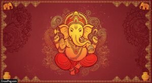 Ganpati invitation card background image 3