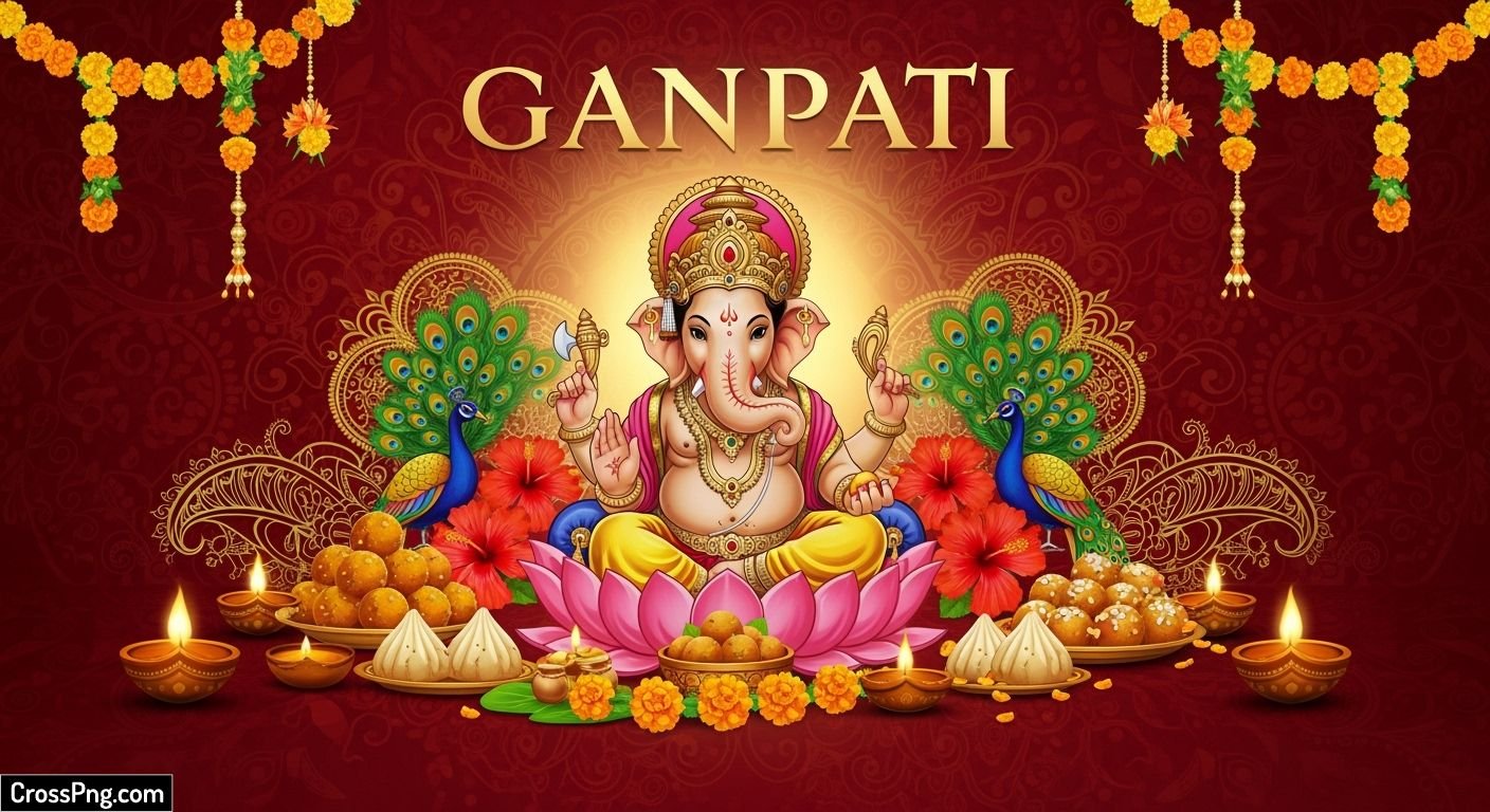 Ganpati invite background image