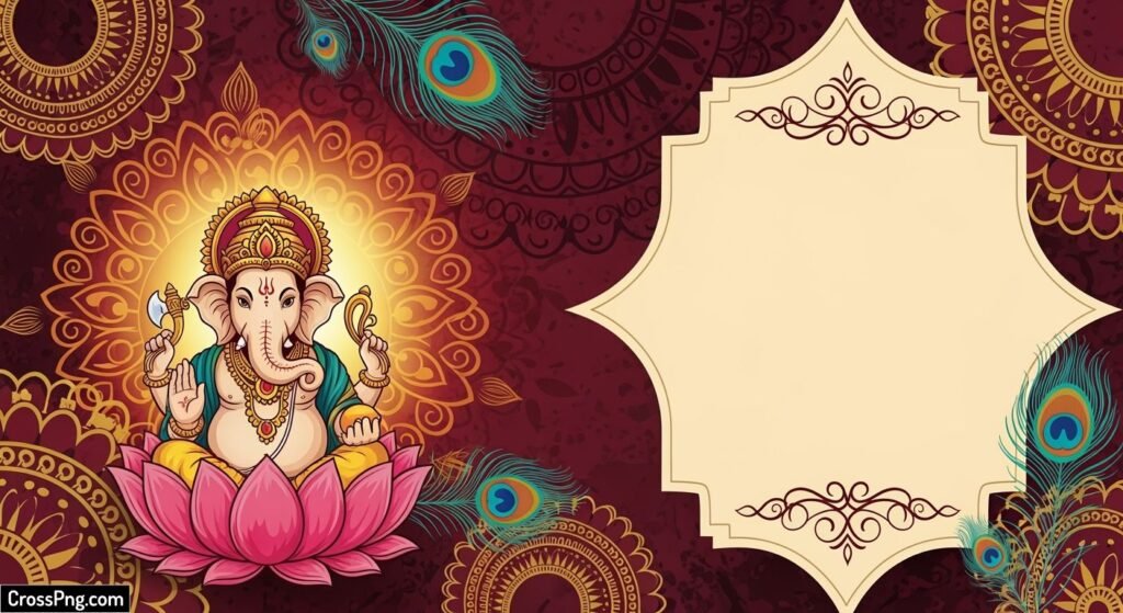 Ganpati invite background image