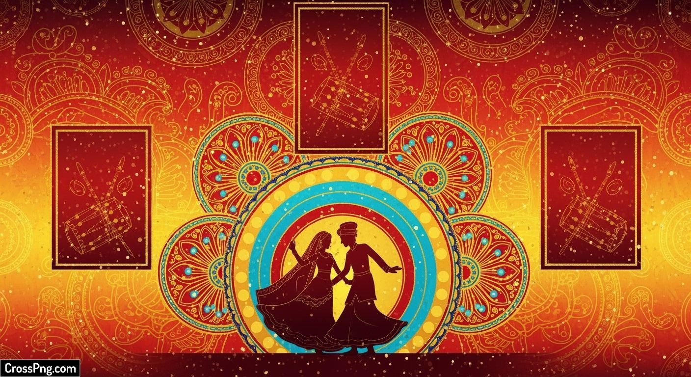 Garba invitation card background image 2