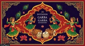 Garba invitation card background image