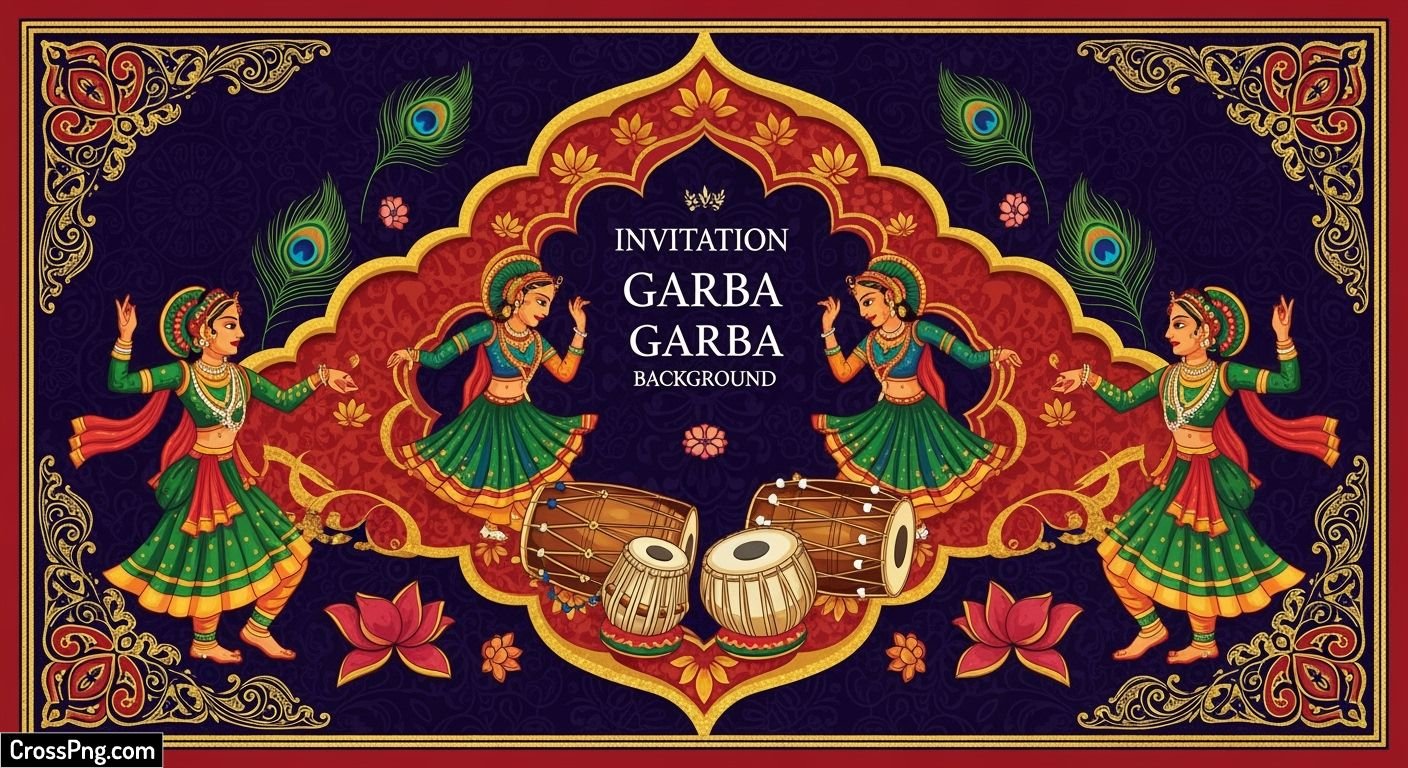 Garba invitation card background image