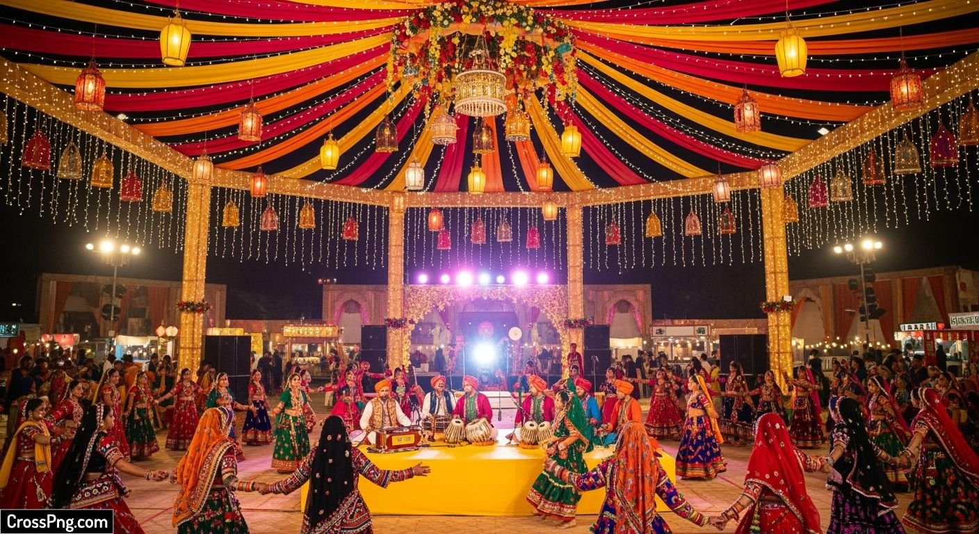 Garba night background image
