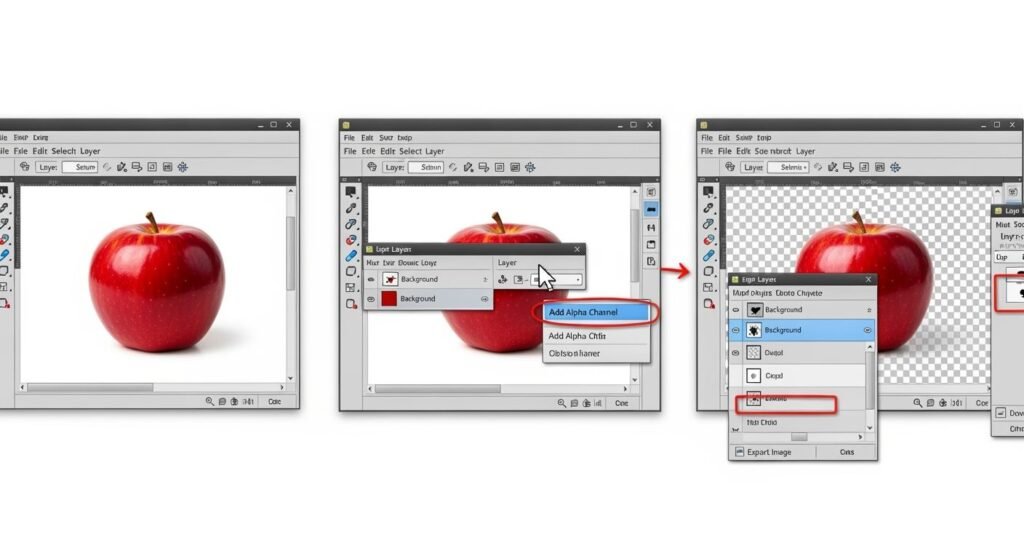 Gimp make background transparent image