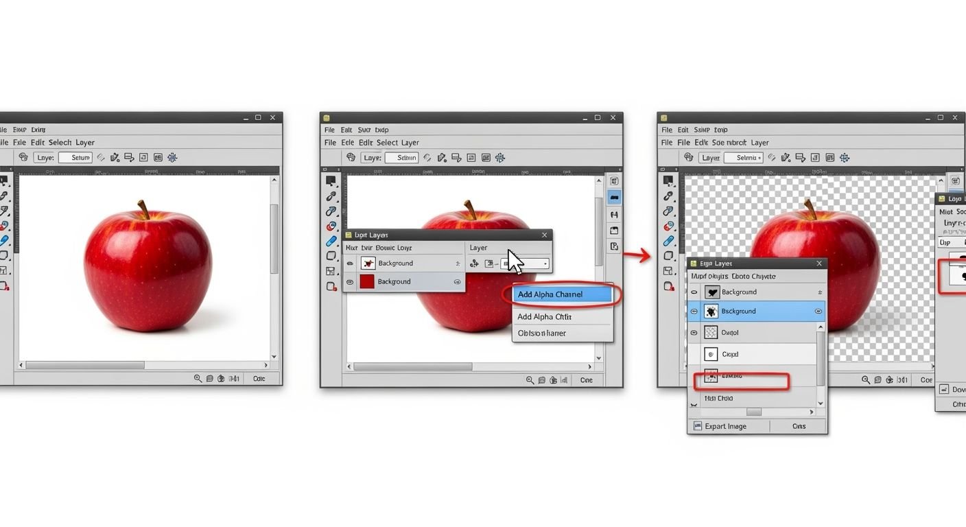 Gimp make background transparent image