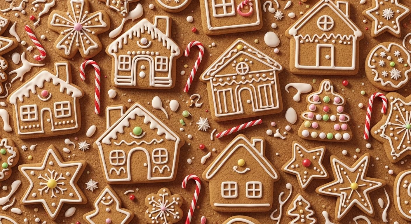 Gingerbread background image 4