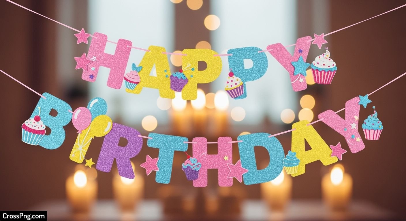Girl birthday banner background image