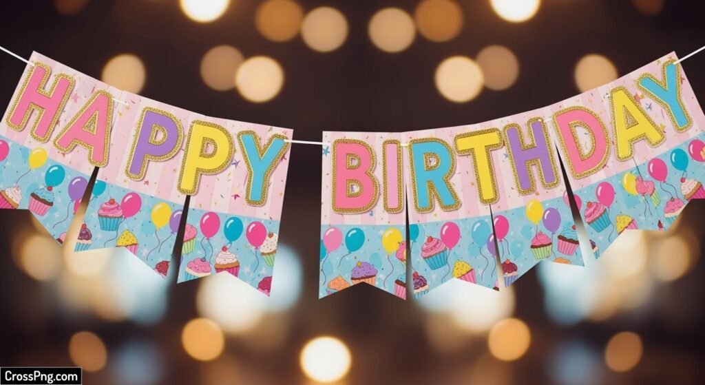 Girl birthday banner background image
