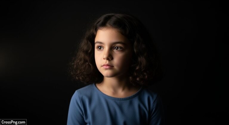 Girl black background image