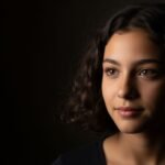 Girl black background image 2