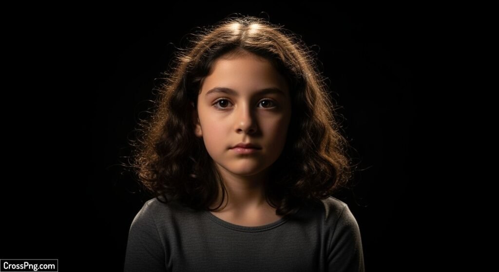 Girl black background image 3