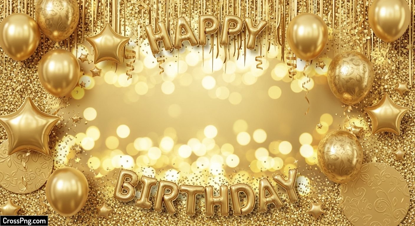 Gold birthday background image