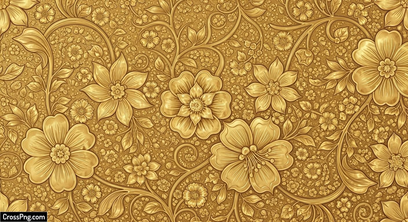Gold floral background image