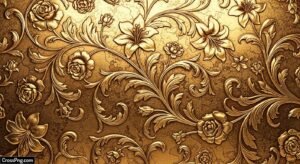 Gold floral background image 2