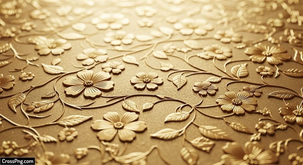 Gold flower background image