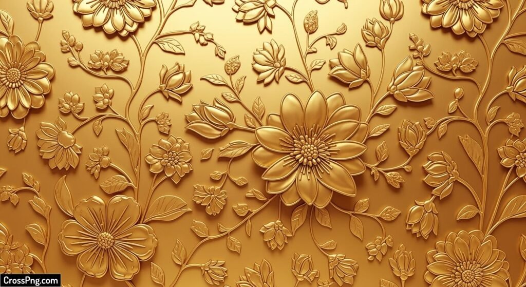 Gold flower background image