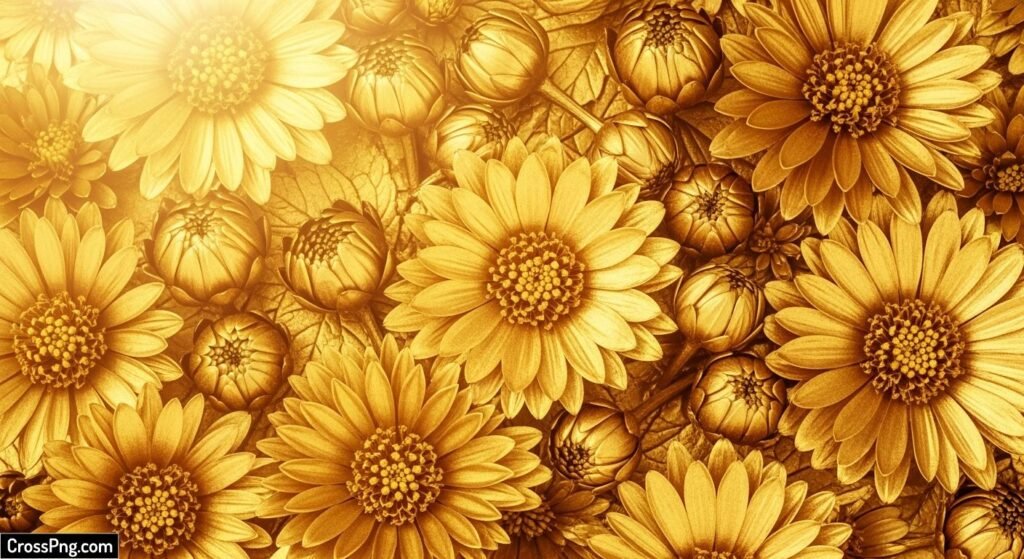 Gold flower background image 2