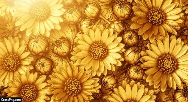 Gold flower background image 2
