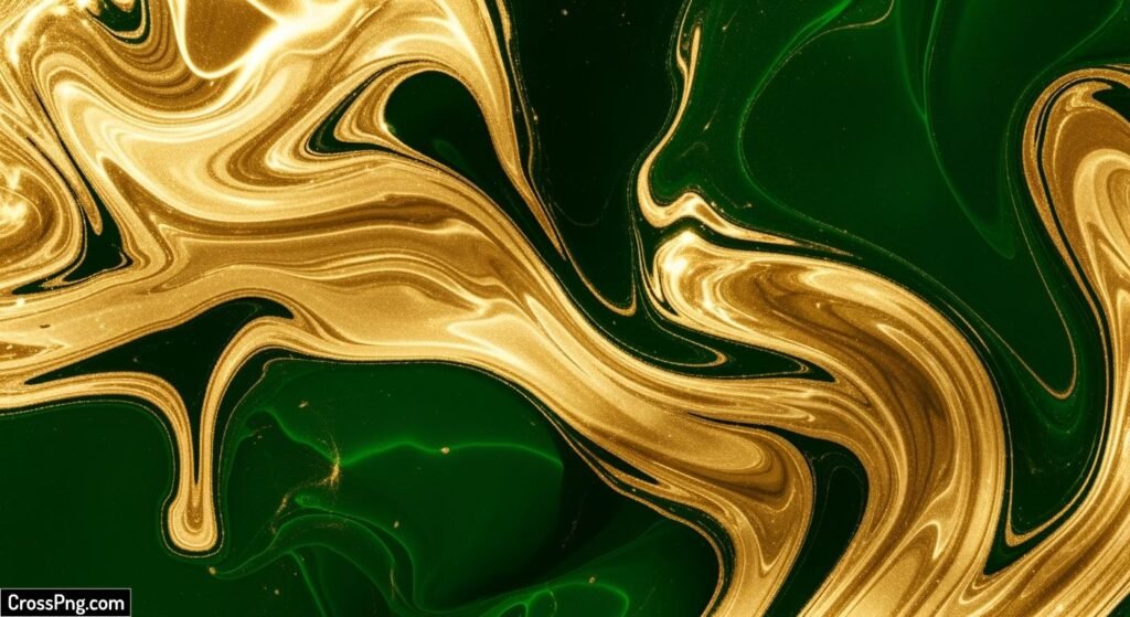 Gold green background image