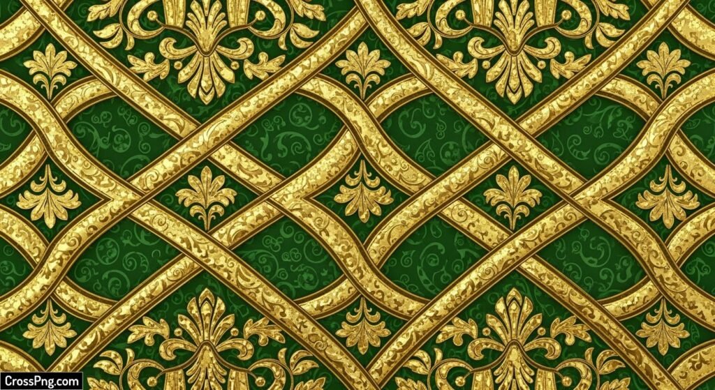 Gold green background image