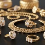 Gold jewellery background image