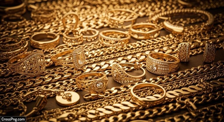 Gold jewellery background image 3
