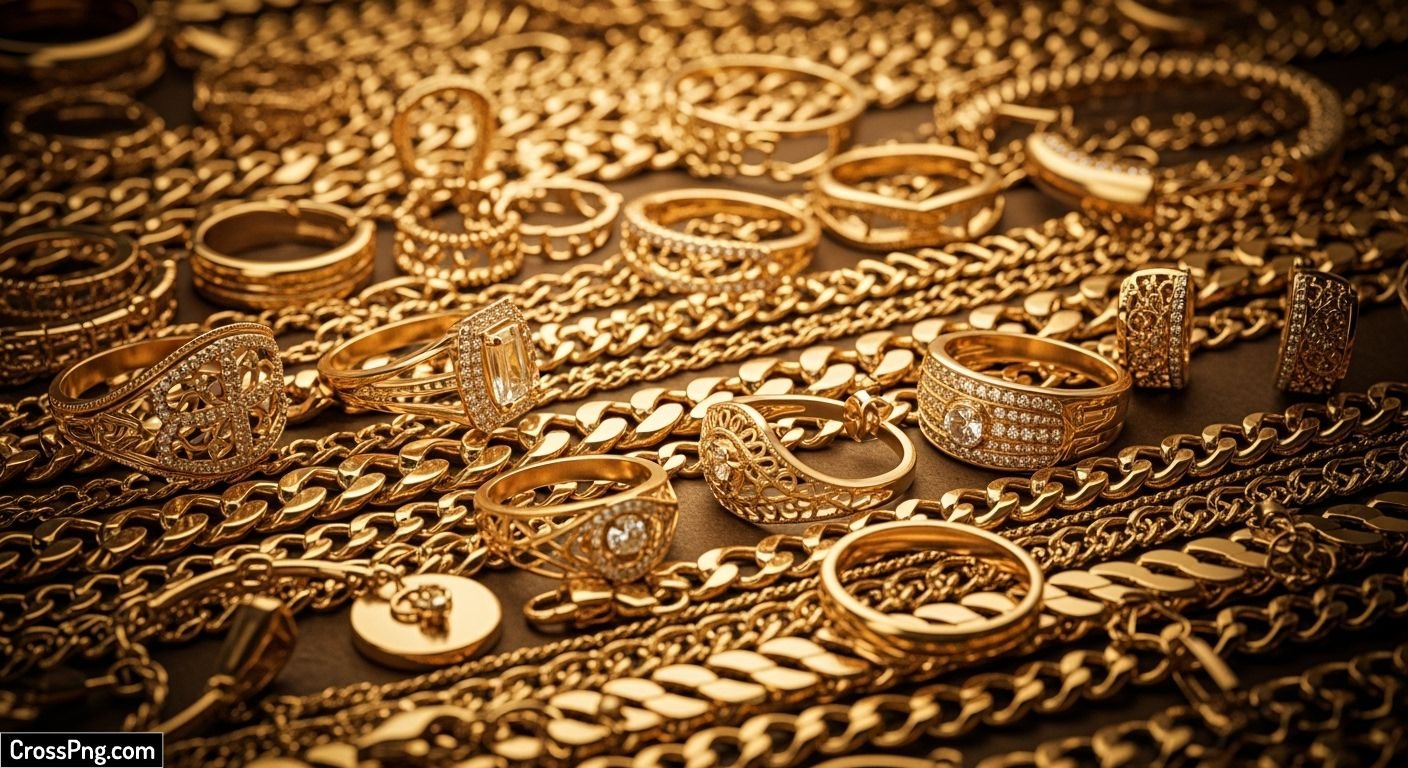 Gold jewellery background image 3