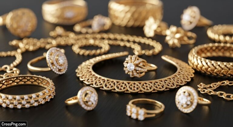 Gold jewellery background image