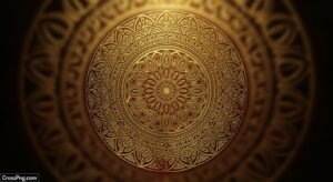 Gold mandala background image 2
