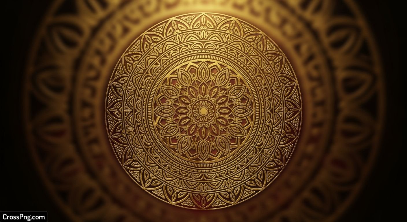 Gold mandala background image 2