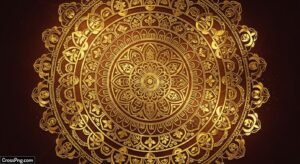Gold mandala background image 3