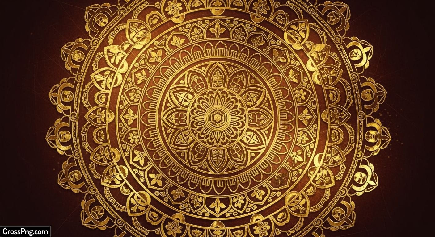 Gold mandala background image 3