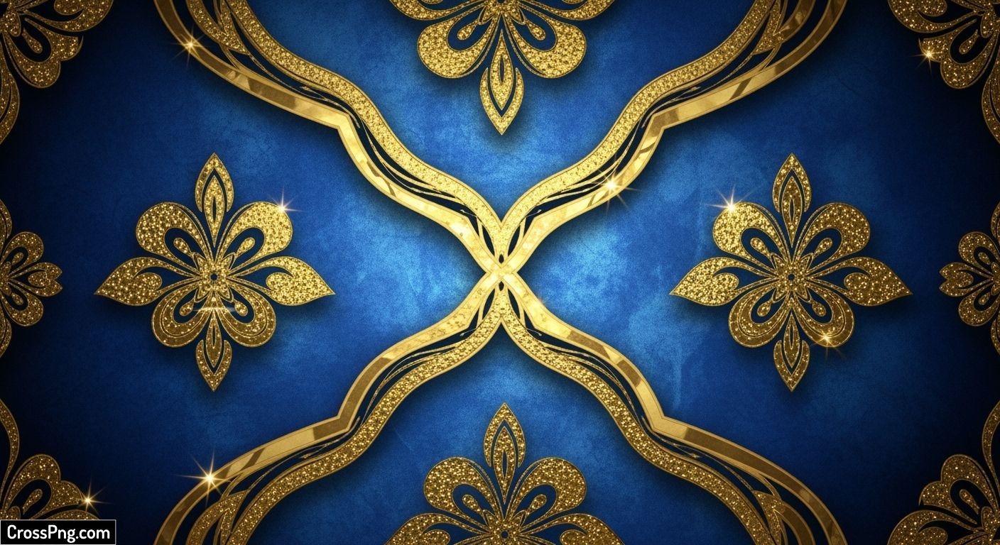 Gold royal blue background image 2