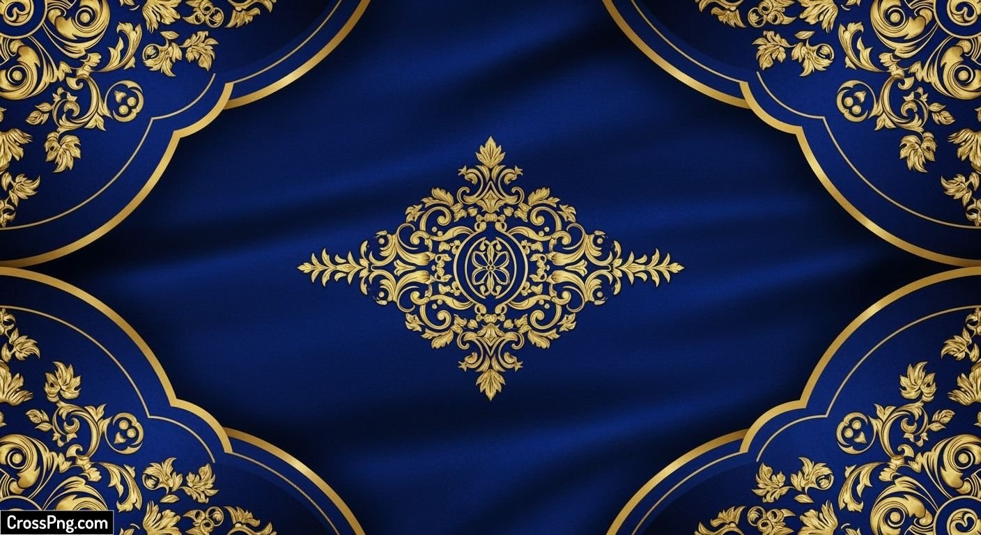 Gold royal blue background image 3