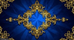 Gold royal blue background image