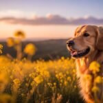 Golden retriever background image