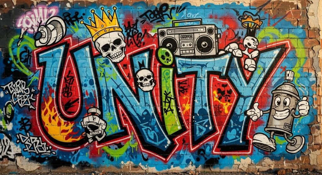 Graffiti art background image 4