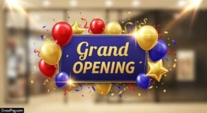 Grand opening background hd image