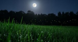 Grass background at night image 2
