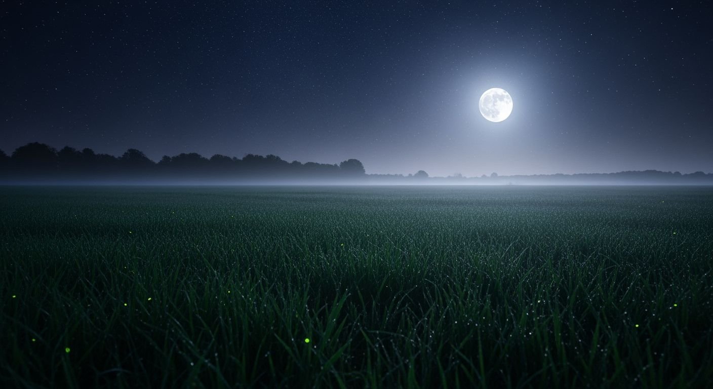 Grass background at night image 3