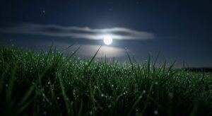 Grass background at night image 4