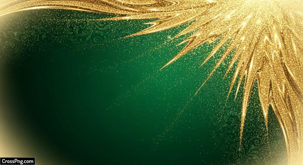 Green and gold background image